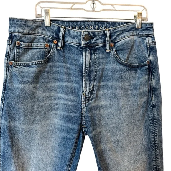 American Eagle Outfitters Blue Straight Jeans Classic 90's Style MEN'S 34x30 #V - Picture 2 of 8